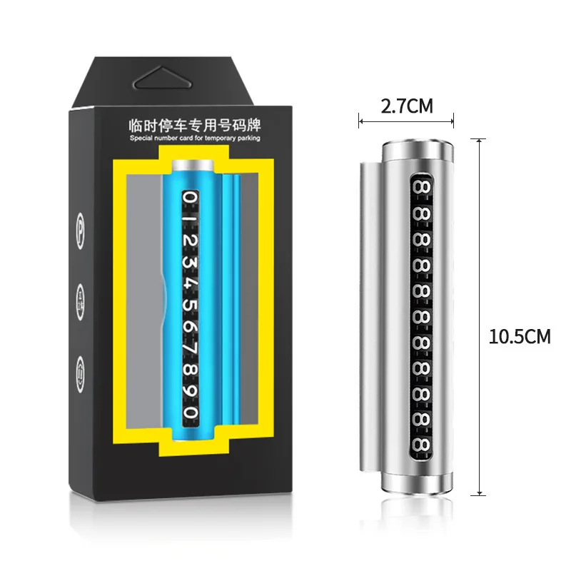 

Автомобильный временный парковочный номер Homefish Plate Черный/Серебристый/Алюминиевый сплав Материал Ролик Регулируемая парковочная табличка автомобиля