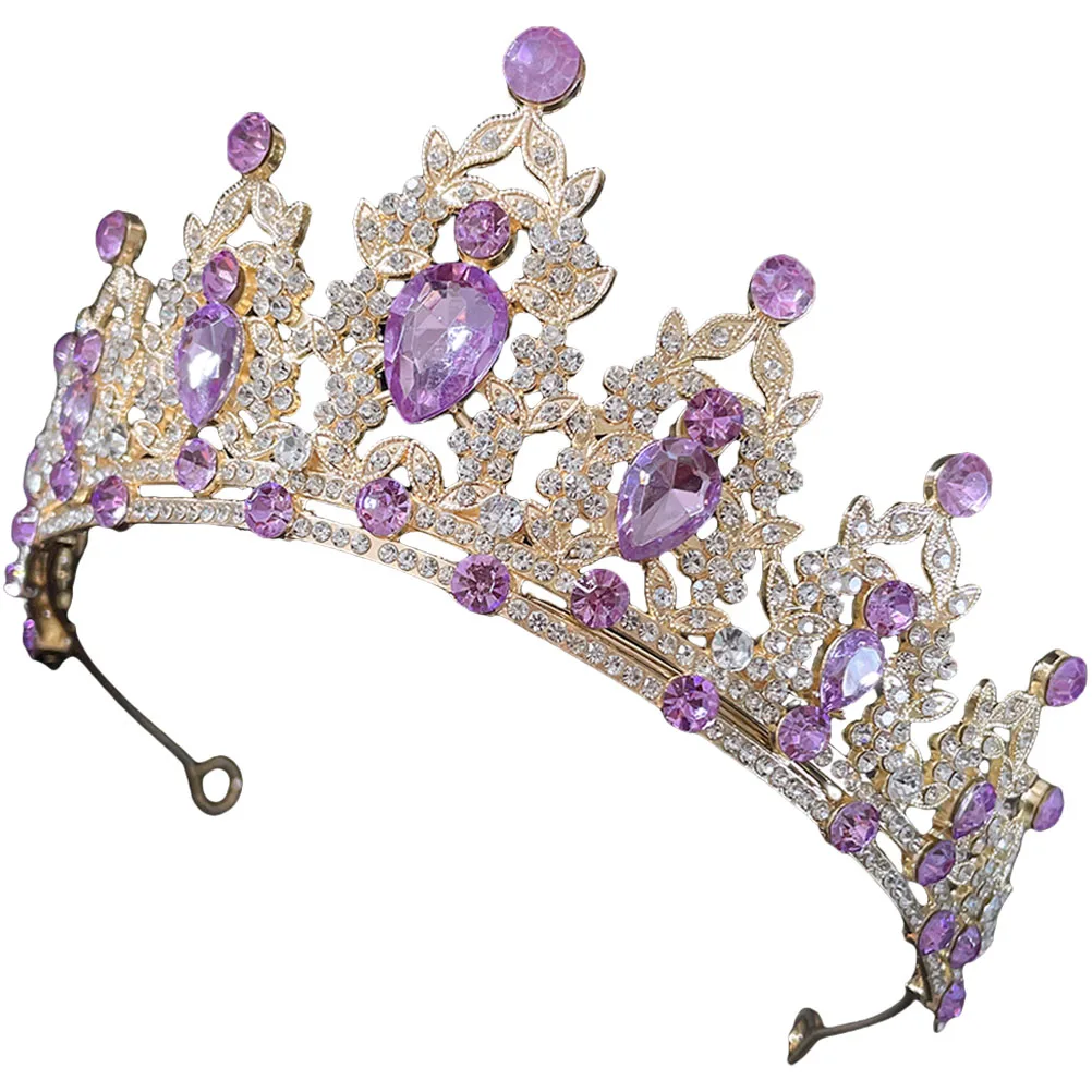 

Elegant Bridal Wedding Crystal Crowns Headdress Lightweight Women Headwear Party Photography Accessories Charming Simple