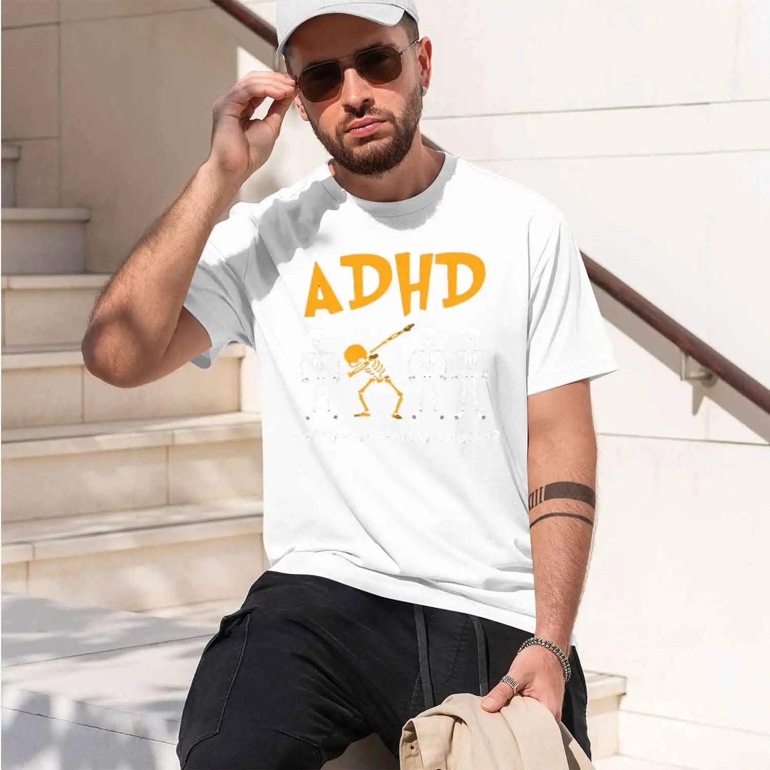 ADHD Graph Print T-shirts Women Men Summer Casual Fashion Funny Streetwear Oversozed O-Ne Short Sve T-shirts 2026 New Model Shor
