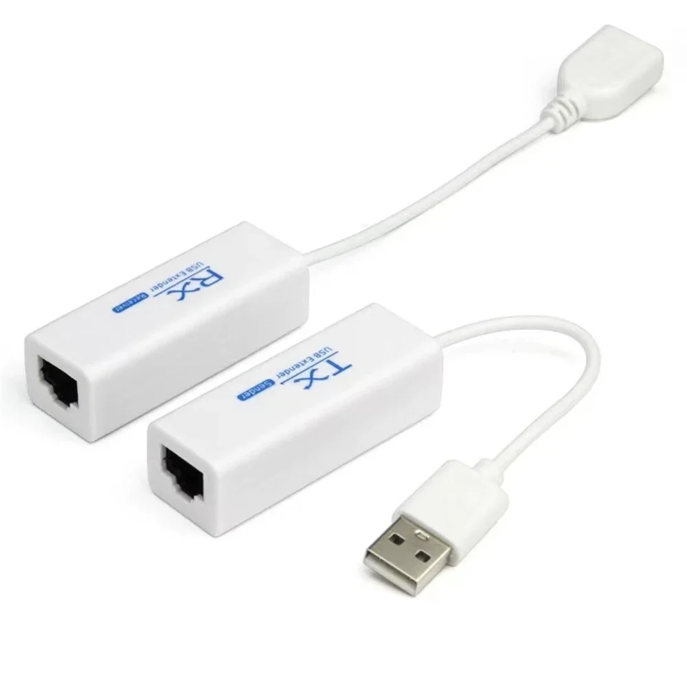 USB 2.0 RJ45 네트워크 확장기 어댑터 케이블 TX RX 송신기 수신기 Cat5 5e Cat6 USB 확장기 PC, TV 플레이어