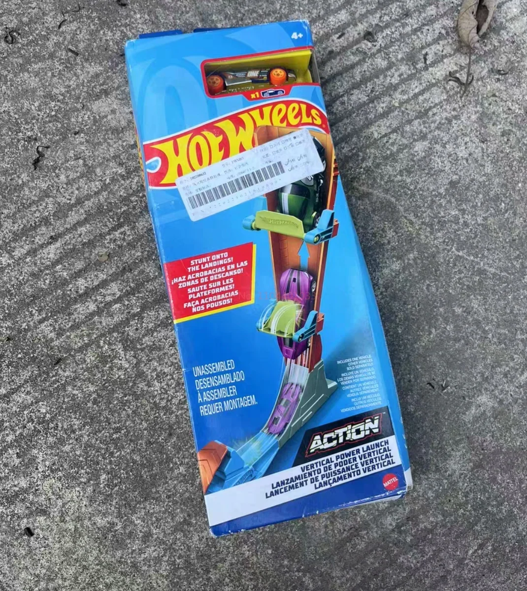 Disponibile Set di binari Hot Wheels - Kit di sfida per acrobazie da corsa per lanciatore di auto in lega Giocattoli per ragazzi Modello FWM85 Regali per le vacanze