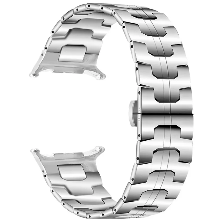 

For Samsung Galaxy Watch Ultra 47mm Metal Bands Stainless Steel Watch Band Replacement - Silver