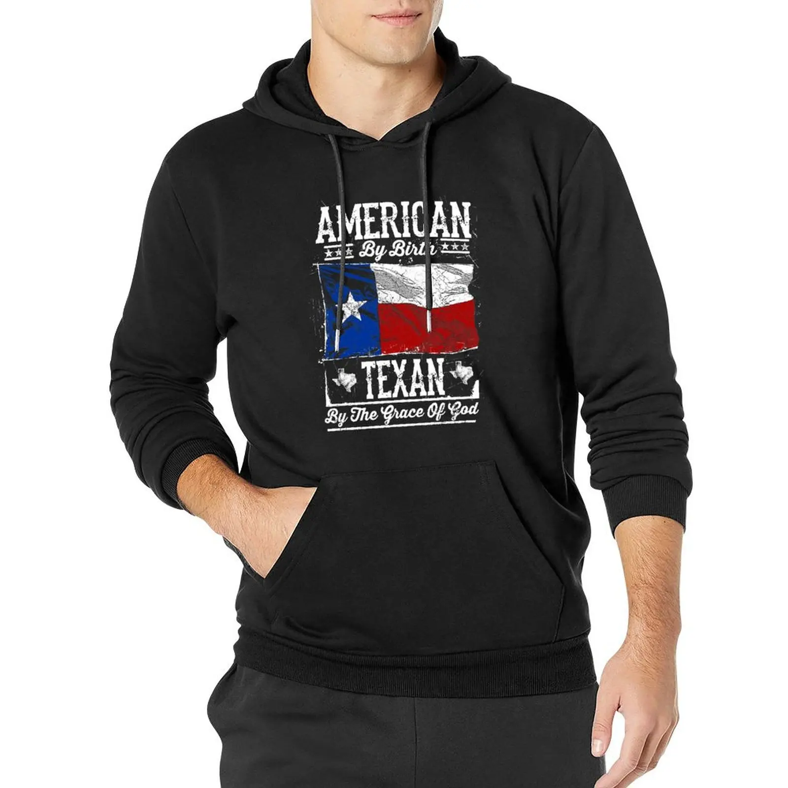 American By Birth Texan By The Grace Of God Pullover Hoodie autumn new products clothes for men big size hoodie