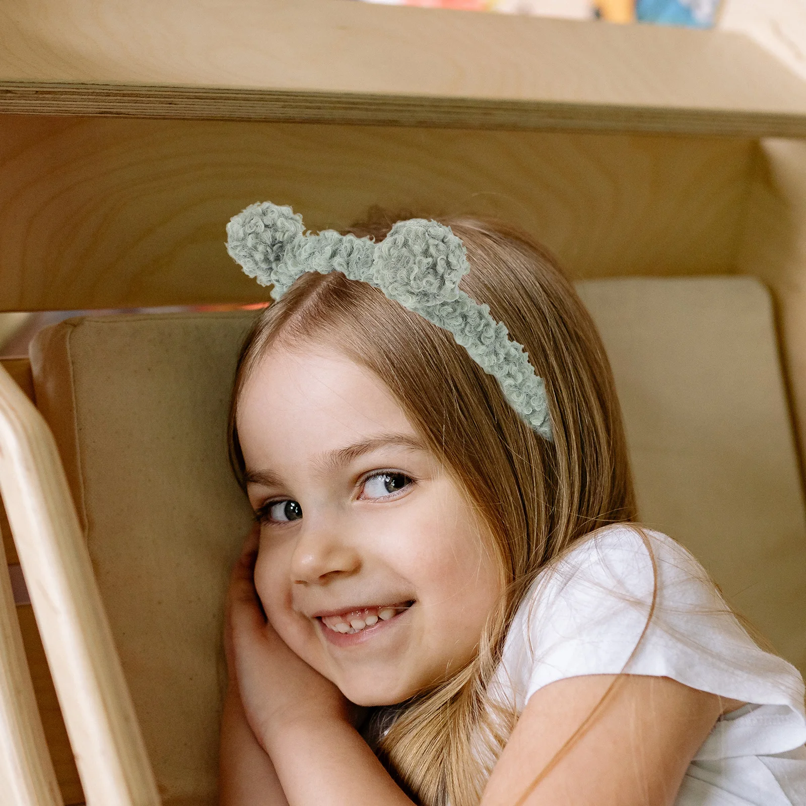 

3Pcs Imitation Wool Coil Bear Ears Headbands Hair Hoops Holiday Festival Party Decoration Accessory