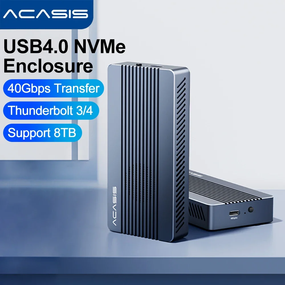 Acasis 40Gbps USB 4.0 Thunderbolt SSD Enclosure USB-C External Drive Case Compatible with USB 3.2/3.1/3.0 for MacBook iPad iPhon