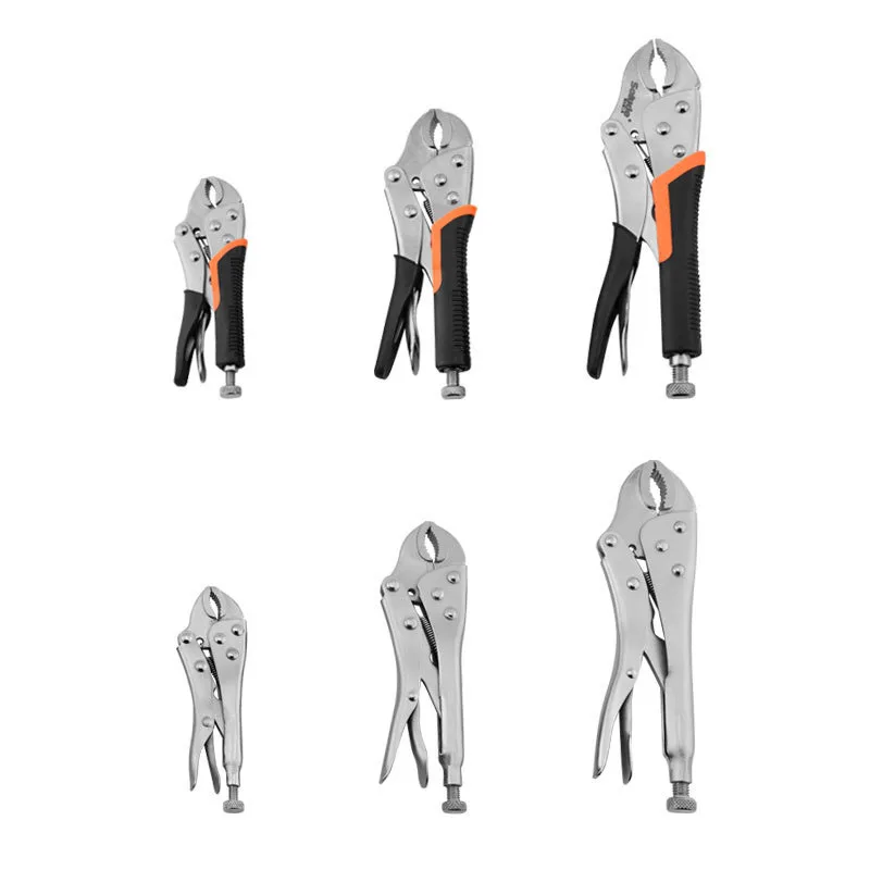 Multi-tool 10/7/5 Inch Multifunctional Round Mouth Locking Pliers Ground Mouth Straight Jaw Lock Vise Grip Clamp Hand Tools