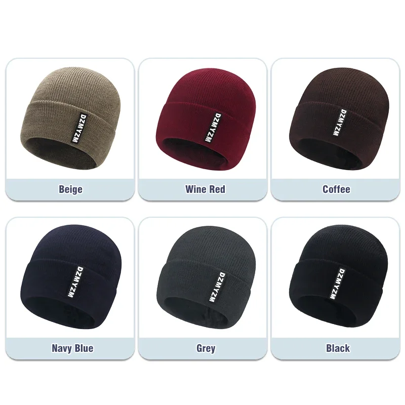 Beanie Winter Hats for Men Women, Fleece Lined Beanie Warm Winter Caps Unisex Fashion Knit Cuffed Cap