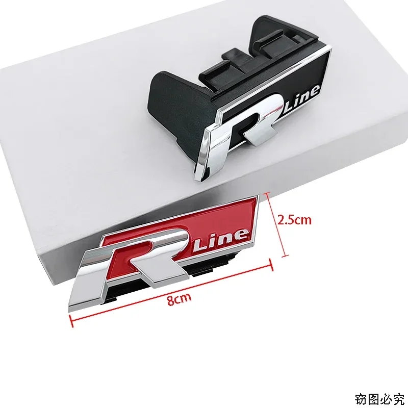 شعار السيارة ABS شعار الشبكة الأمامية لـ R Rline Touareg Polo GTI Golf Tiguan CC Passat R36 Scirocco اكسسوارات السيارات