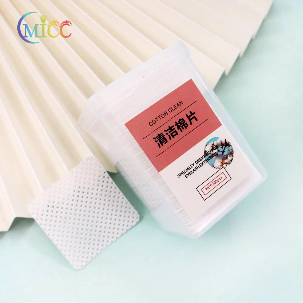 

200pcs Wipes Paper Cotton Eyelash Glue Remover Wipe Mouth Of The Glue Bottle Prevent Clogging Glue Cleaner Pads Lash Extension