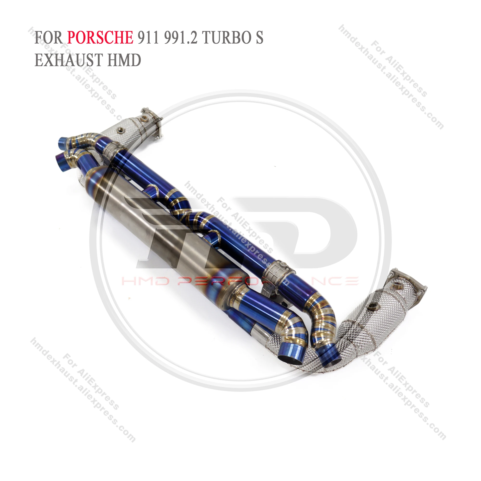 HMD Titanium Exhaust System Performance Catback for Porsche 911 991.2 Turbo S 3.8T With Catlesss Downpipe