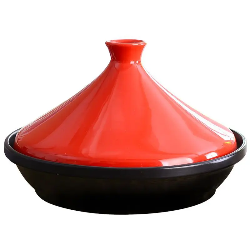

2026 Shallow Tagine Pot, Ceramic Casserole, High Temperature Resistant Iron Plate, Stew & Braising Pot