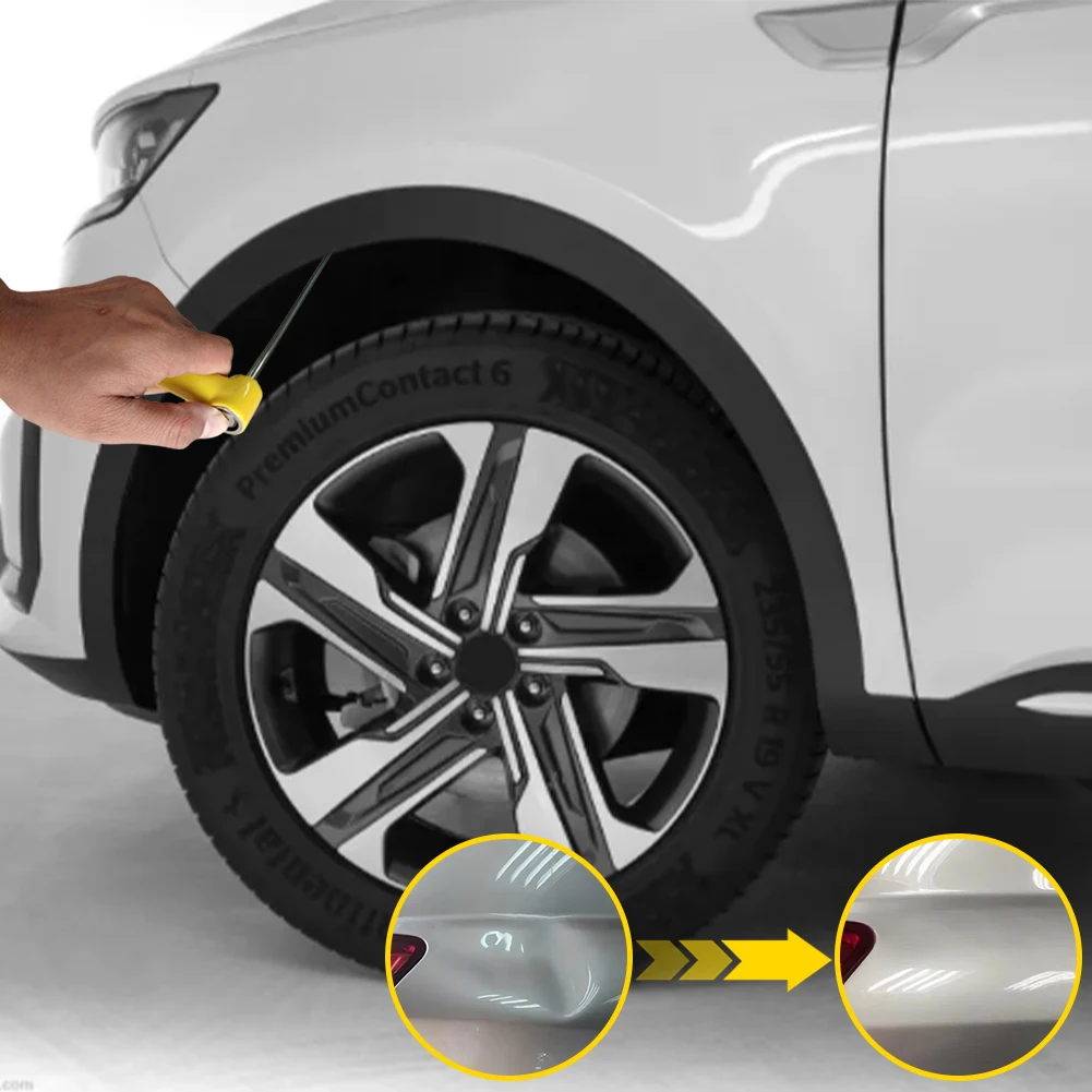 

2Pcs Car Dent Repair Hooks Stainless Steel Auto Dent Repair Hail Remover Hooks Rods Car Body Dent Removal Crowbars