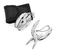 Mini Folding Plier Stainless Steel Foldaway Knife Keychain Screwdriver Portable Mini Pliers Camping Survival Multifunction Tool