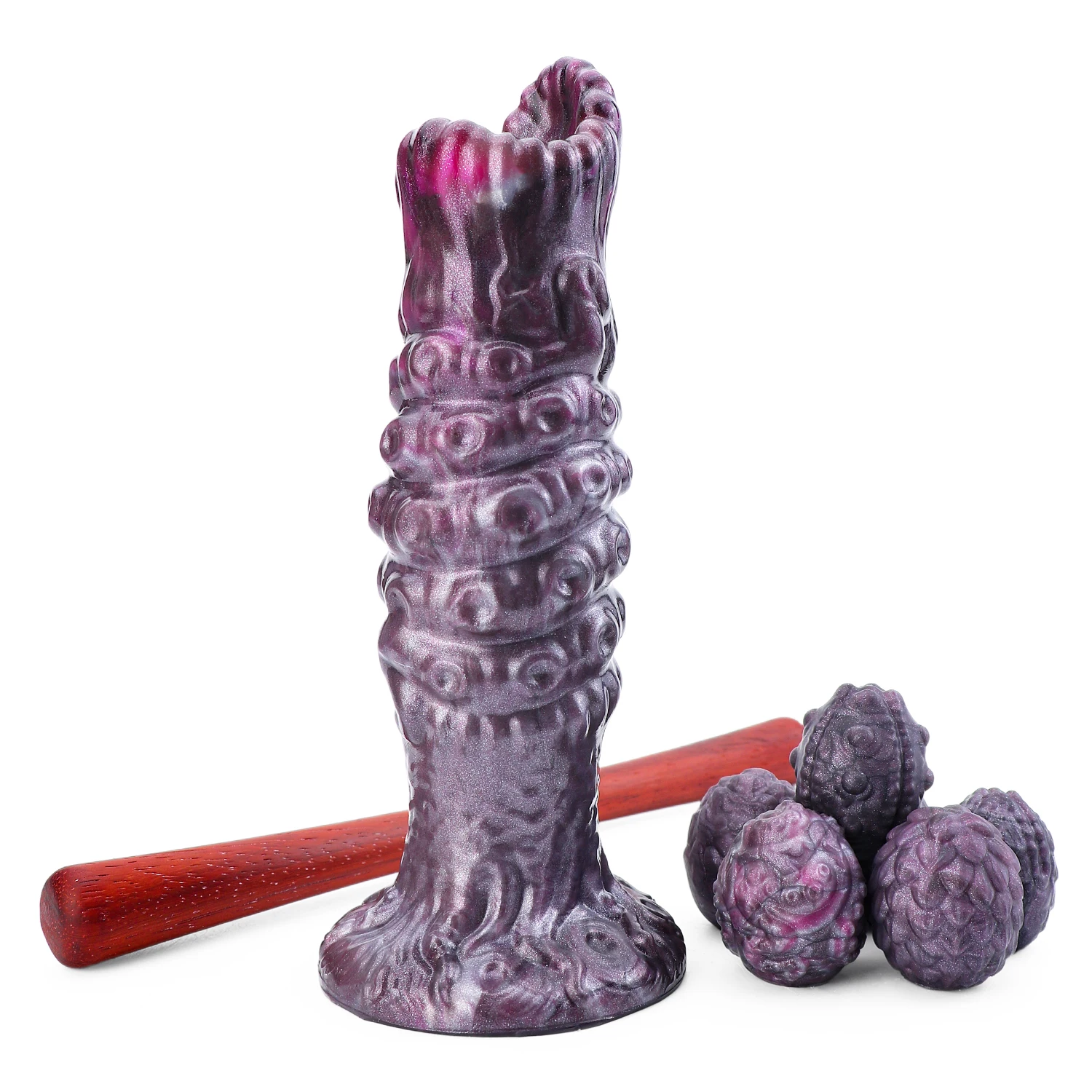 NNSX Fantasy Octopus Suction Texture Ovipositor Dildo Egg Laying Anal Plug Orgasm Masturbator Butt Plug Adult Toys for Adults