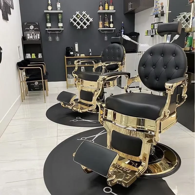 2026 New Wholesale Modern Reclining Leather Barber Salon Chair with Heavy-Duty Hydraulic Lift-Professional Hairdressing Chair