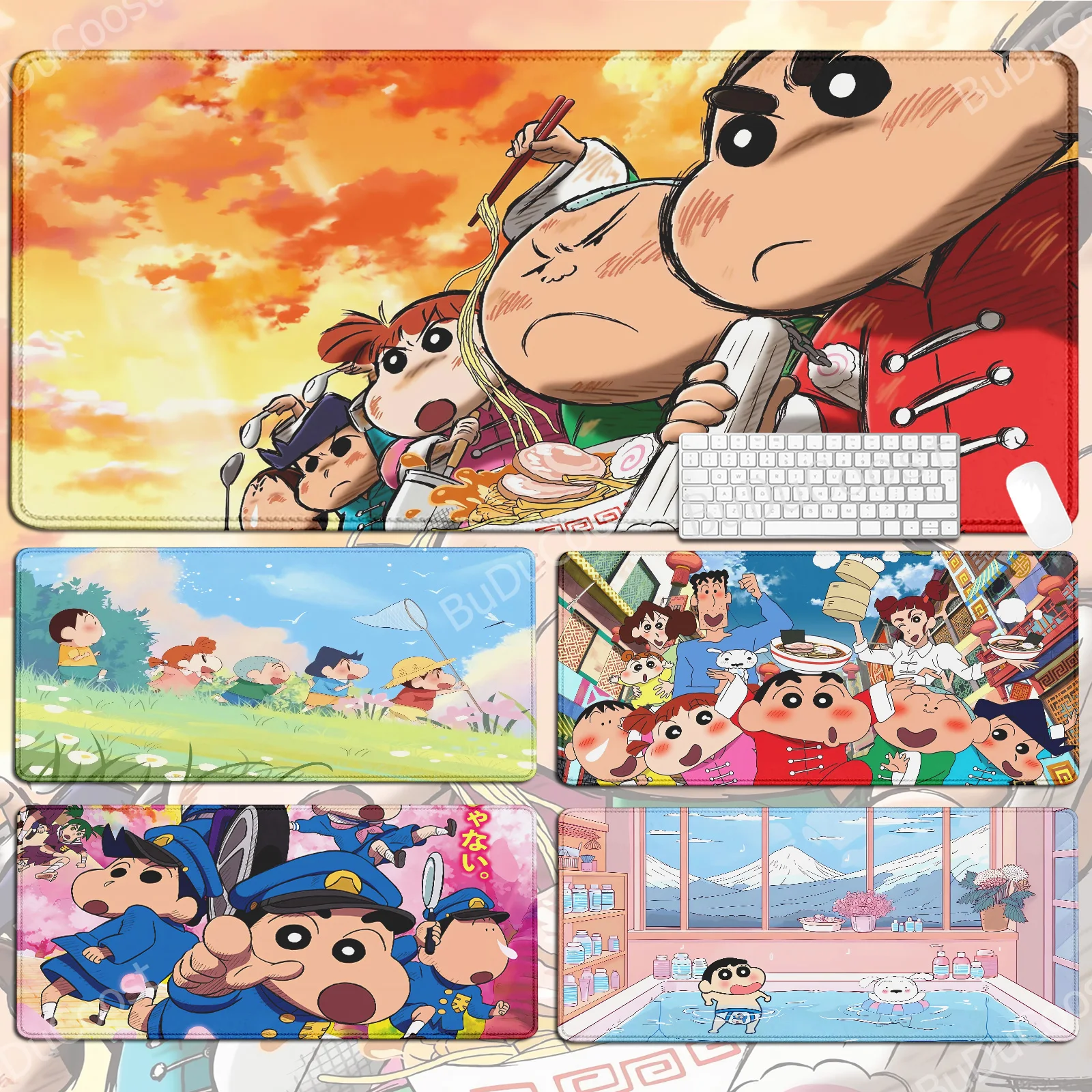 

Gaming Mousepad Anime Cartoon C-Crayon Shin-chans Desk Mat Anti-Slip Keyboard Pad Table Decoration Mause Pad Office Accessories