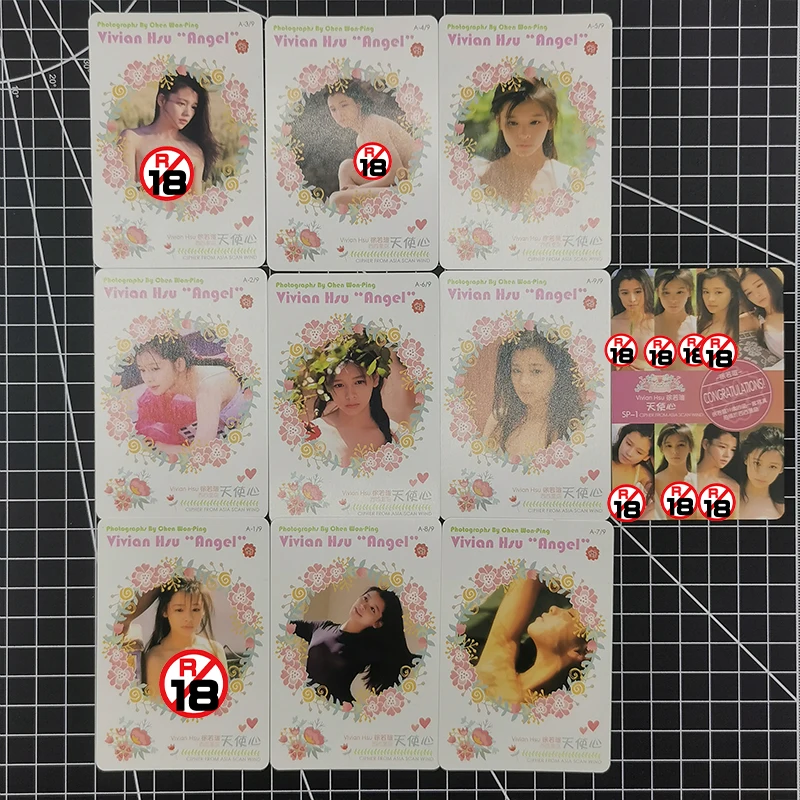 In Stock 10Pcs/Set Sexy Female Porn Cards Vivian Hsu Apas Syulan Angel Heart Photobook Gravure Idol Collection Cards Xmas Gifts