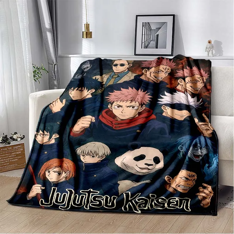 Cartoon Amine J-Jujutsu K-Kaisen Super Soft Throws Blanket,Warm Cozy Blanket for Sofa,Bedroom,Living Room,Travel,Camping,Hiking