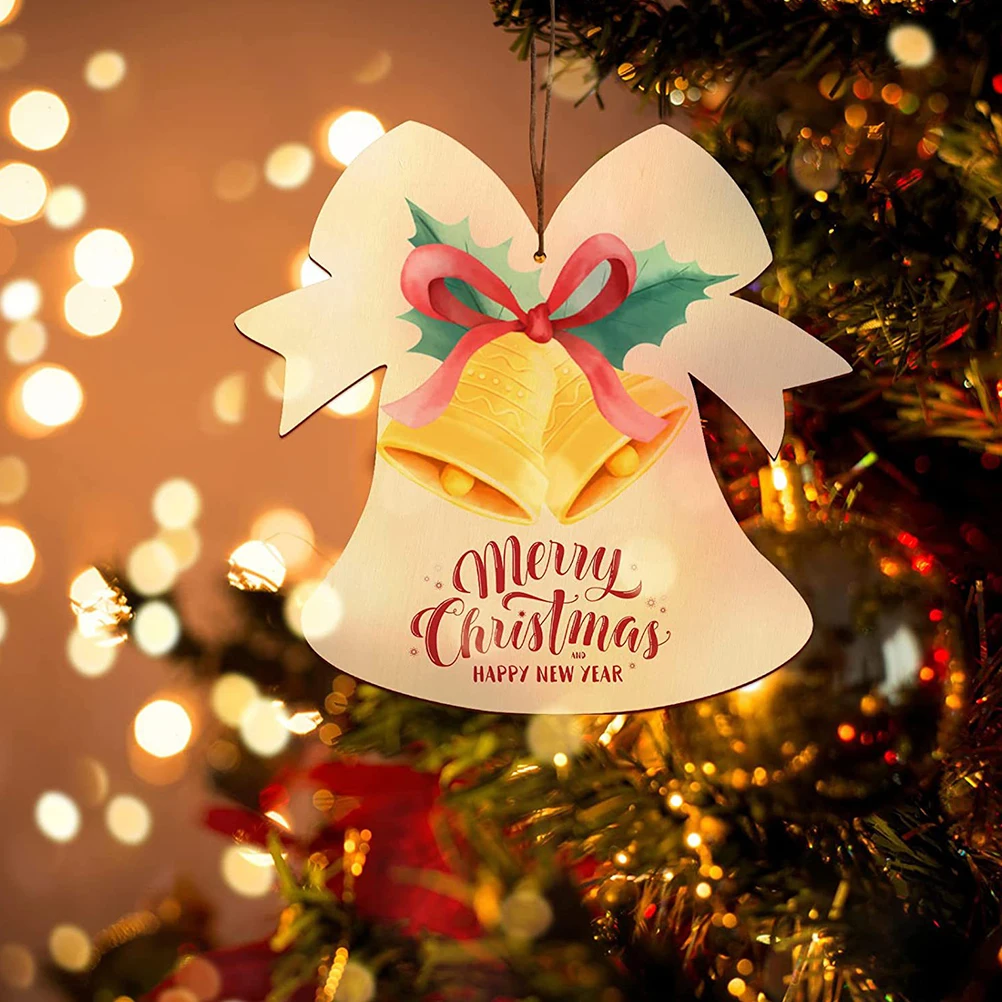 

10Pcs Blank Christmas Wood Ornaments DIY Unfinished Wooden Slices Pendant Hanging Decor for Holiday Wedding Birthday New Year