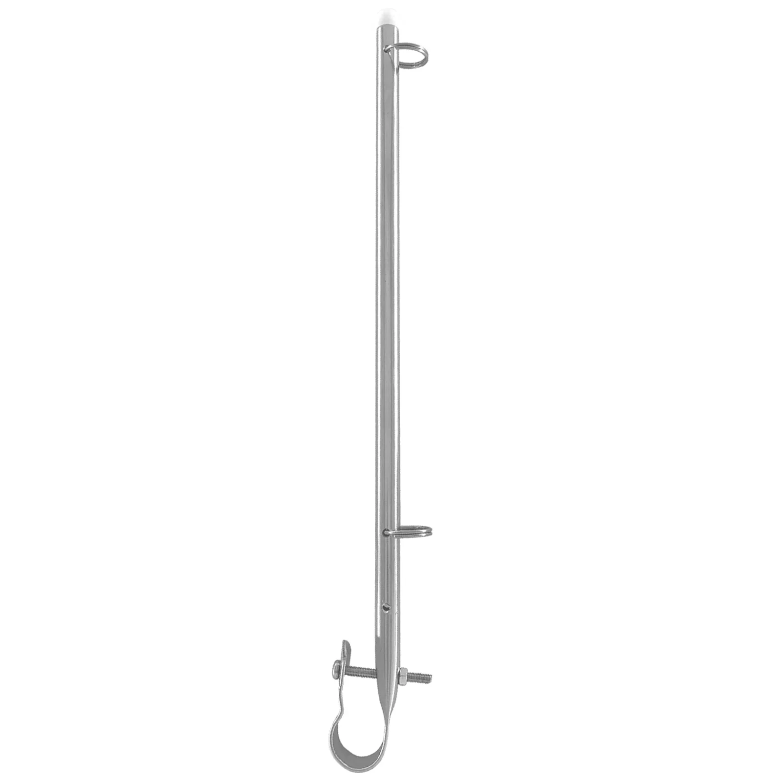 For Marine Use 40cm Stainless Steel Flagpole Curved Style for Yacht Boat Exterior Flag Display 316 Grade Steel