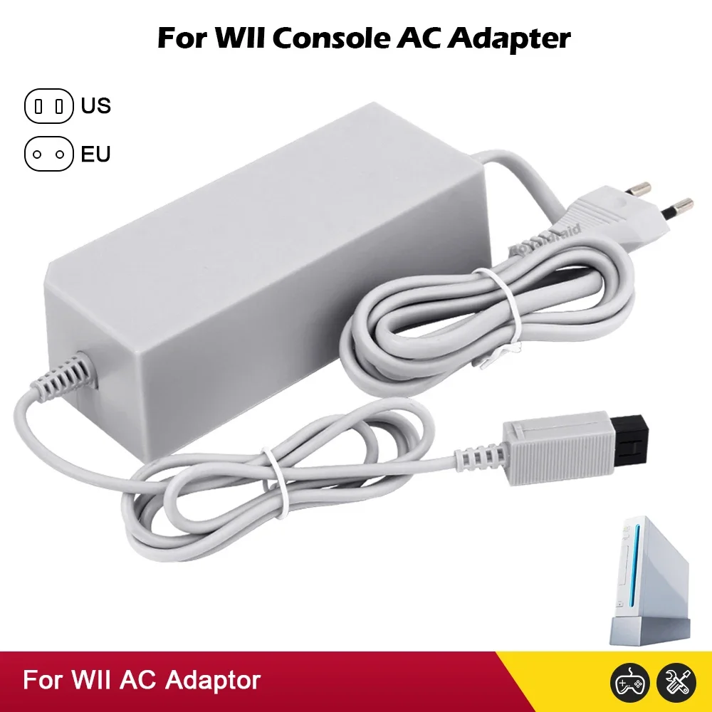 NEW EU US Plug Power AC Adapter for Nintend WII Console Charing Cable Charger 100-240V DC 12V/3.7A Power Supply For Wii Console