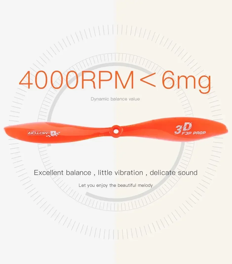 T-Motor T8044 F3P 3D Plastic Propeller Lightweight Props for RC Fixed Wing Airplane Drone Motor