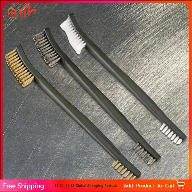 

3 PCS Wire Brush Set Polishing Universal Hunting Gun Cleaning Kit Tactical Rifle Gun Cleaning Tool for Cleaning Paint/Rust/Dirt