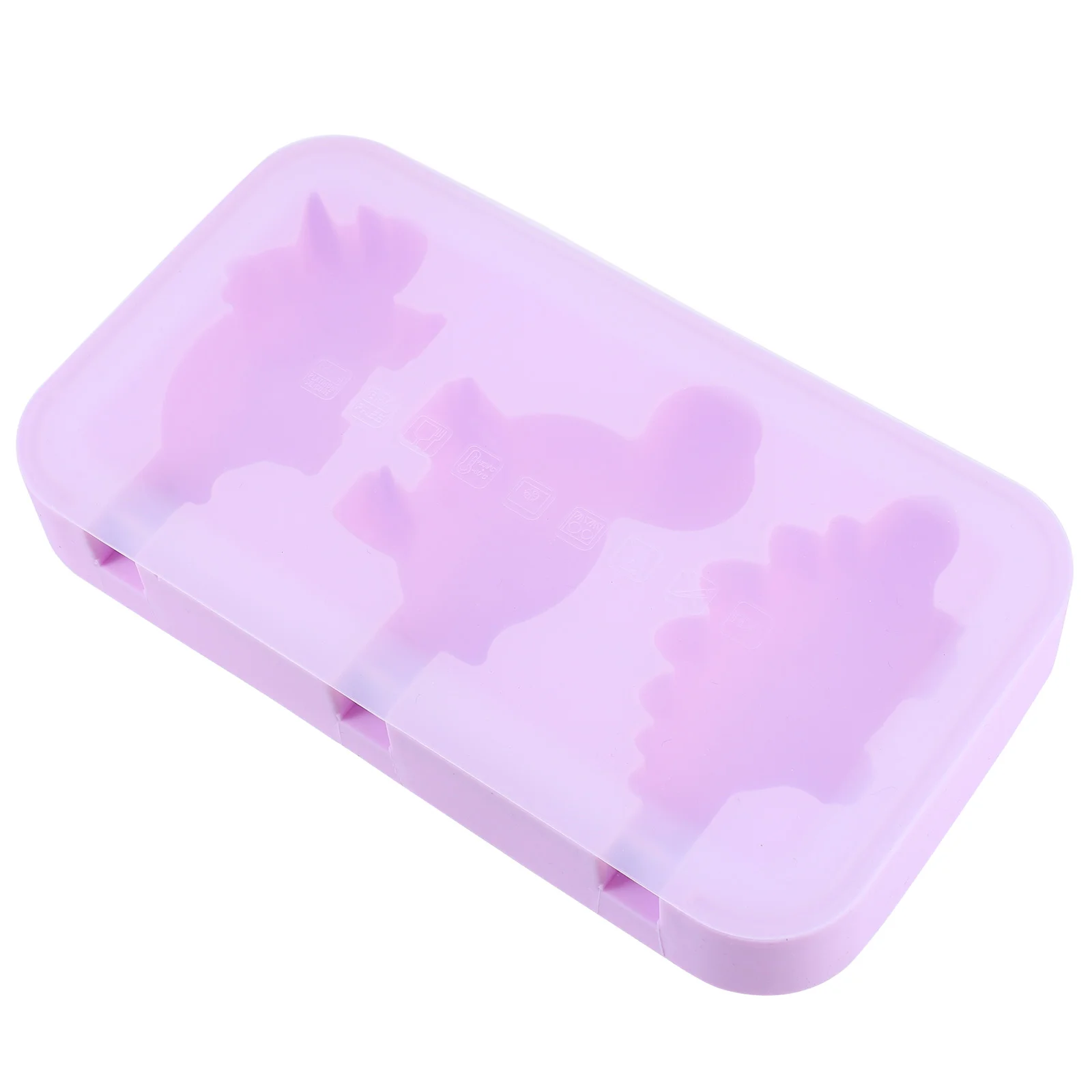 Dinosaur Silicone Mold DIY Supplies Ice Cube with Cover Popsicle Molds Chocolate Mould Maker Silica Gel Cream Machine