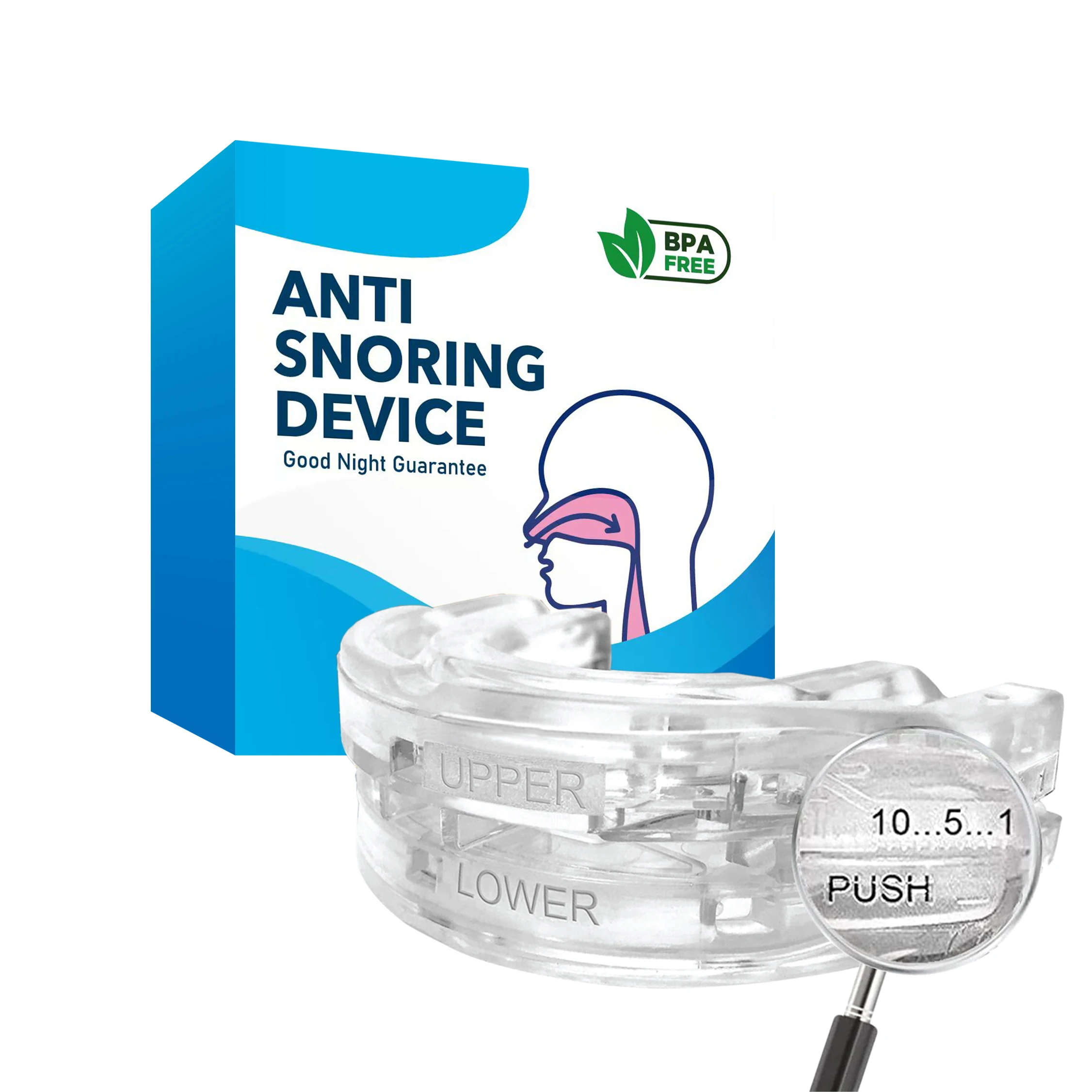 

New Hot High Quality Adjustable Anti Snoring Mouthpiece Stop Snore Mouth Guard