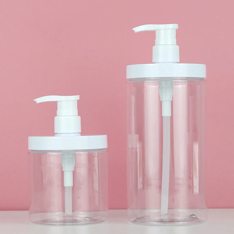 PET Lotion Pump Bottle Large Capacity Empty Shampoo Sub-bottling Plastic Pump Head Shower Cosmetic Container Travel Accessories