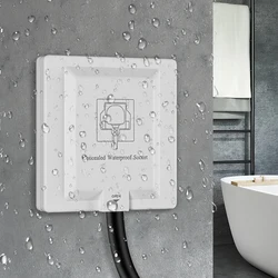 KXN New Design Bathroom Socket Wall Waterproof Socket Hidden Concealed Kitchen Oil Pollution Prevention Outlets 13A UK Sockets