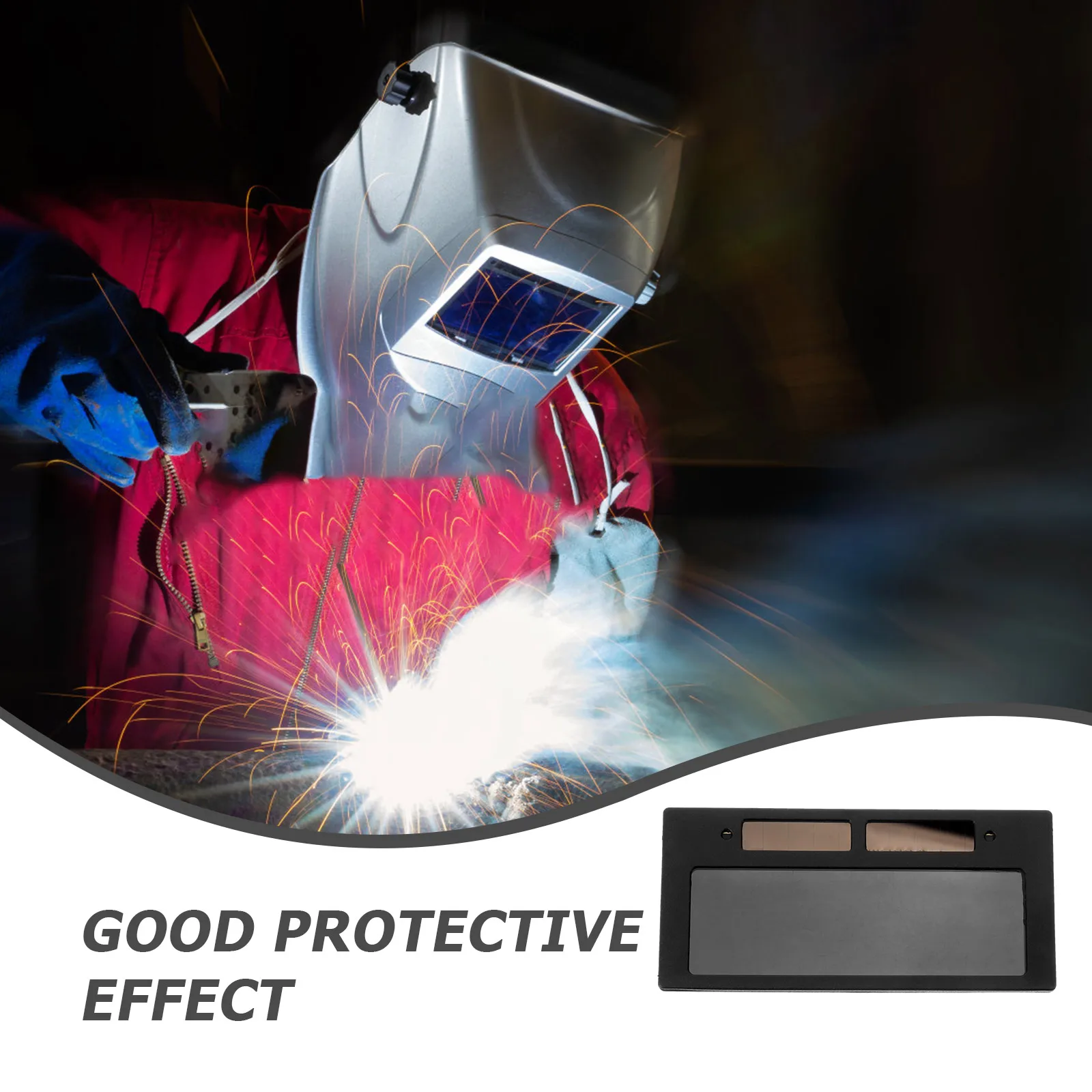

Auto Darkening Welding Lens Protective Equipment Plastic Eyeglasses High Definition Reusable Solar Powered LCD Design