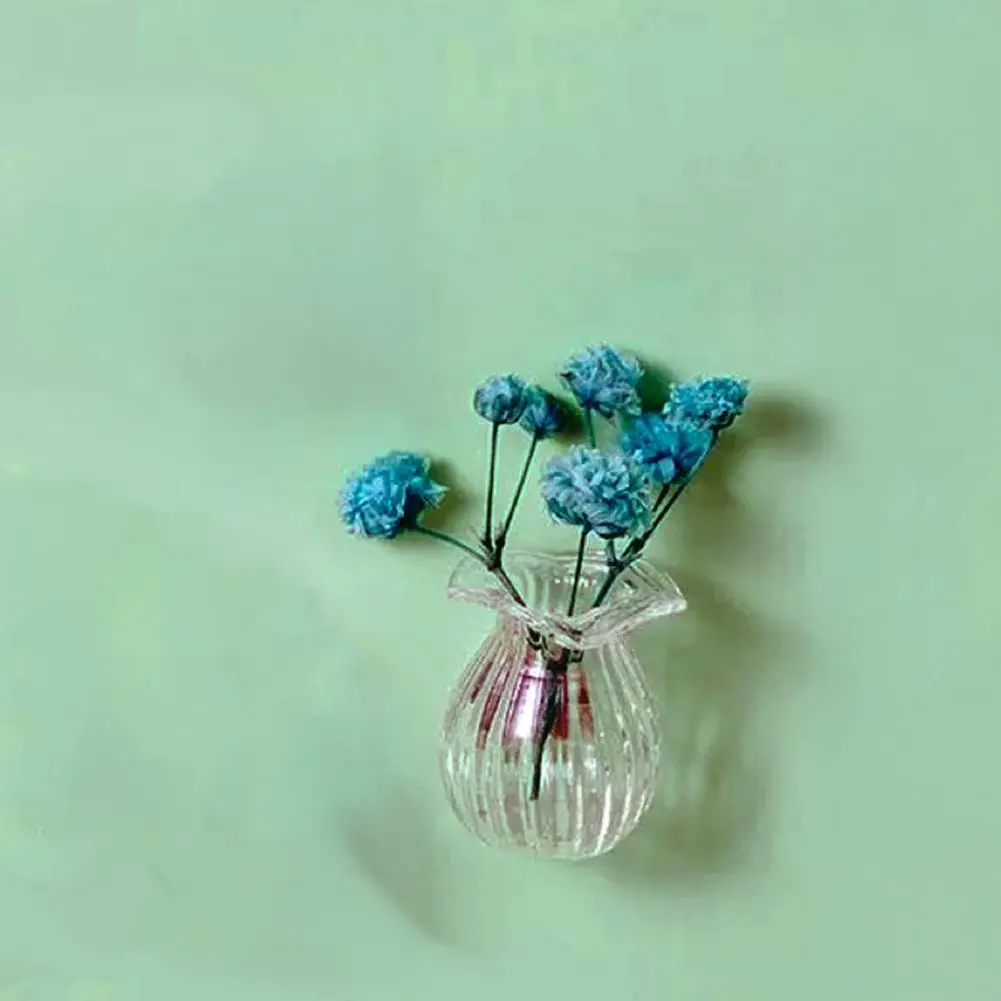 

Miniature Vase Magnet Glass Vase Refrigerator Magnet 3d Miniature Flower Vase Refrigerator Magnet for Home Office Kitchen Locker