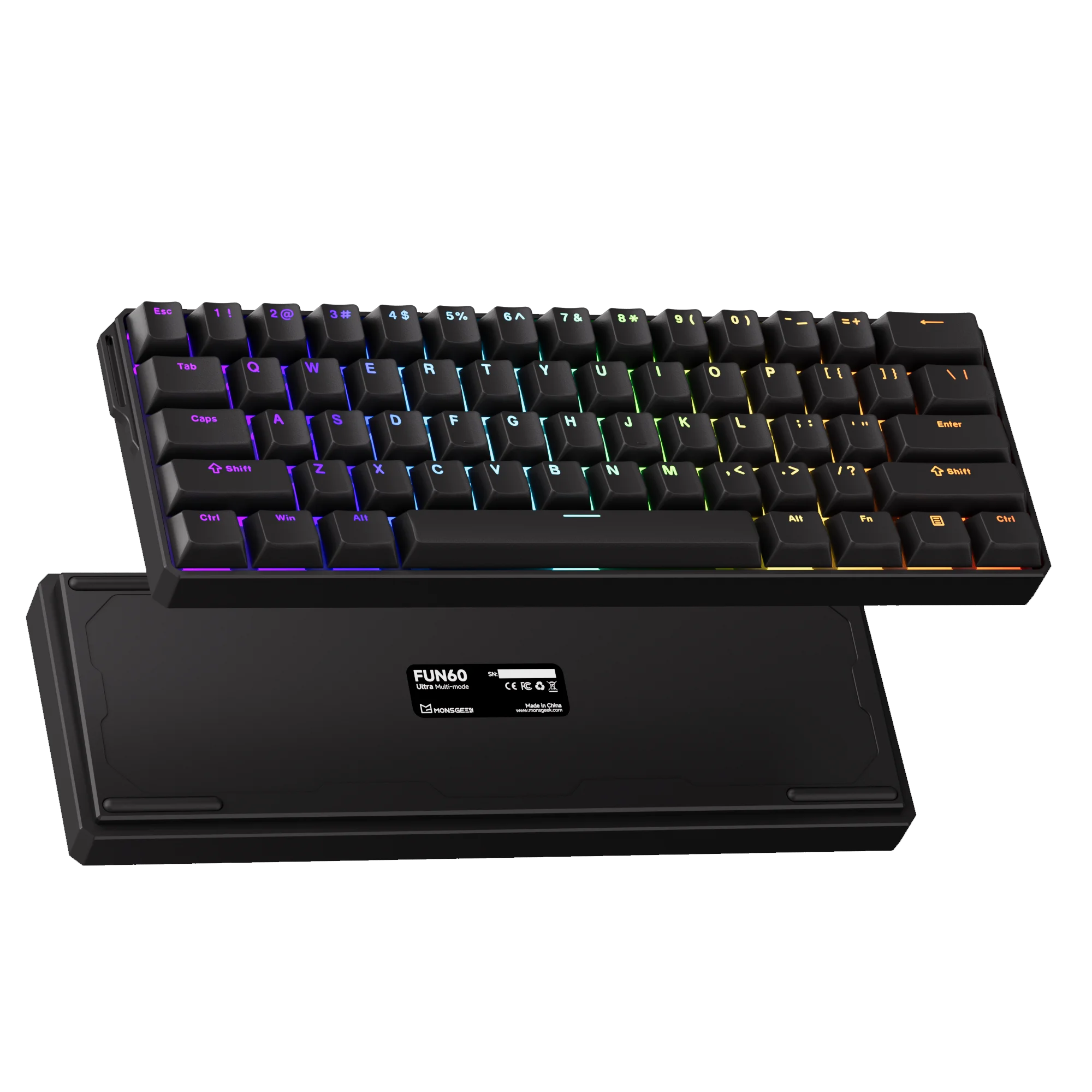 Akko MonsGeek FUN60 Ultra Mechanical Gaming Keyboard Magnetic Switch 60% Rapid Trigger 8K HE/TMR Custom Aluminum Keyboard Gamer