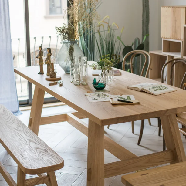 Beliebte benutzer definierte Größe Büro rustikale Küchenmöbel Holz Restaurant Esstisch