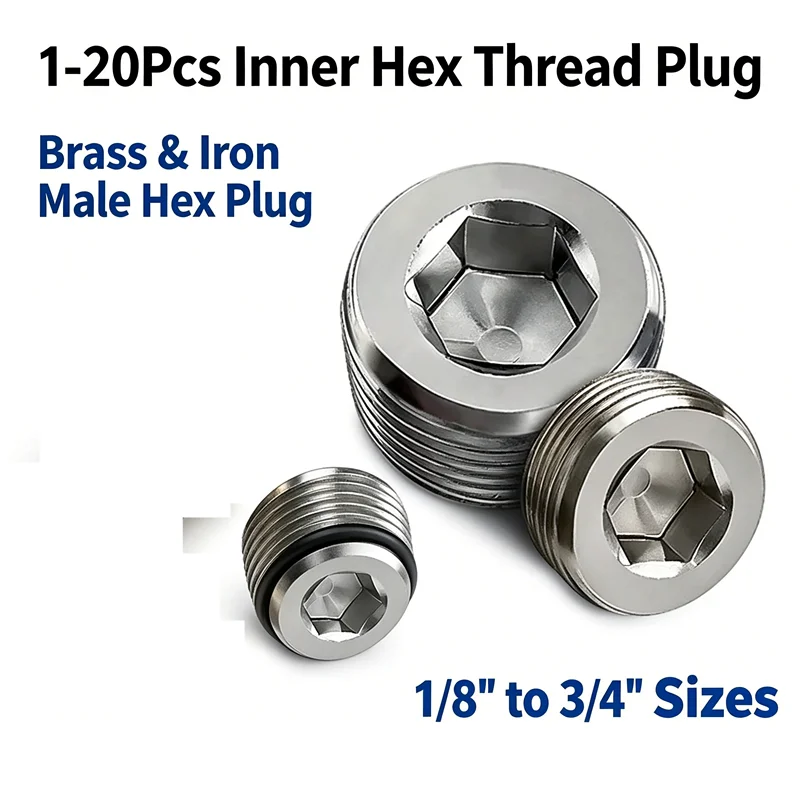 1-20Pcs Inner Hex Thread Plug 1/8