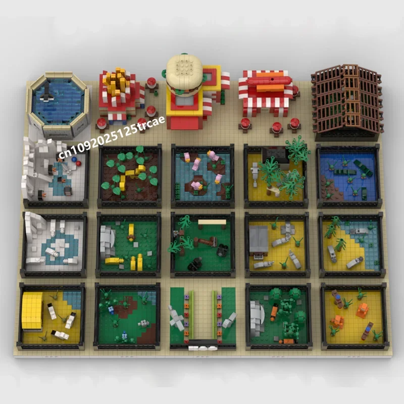 New 6682Pcs City Hot Selling Street View Moc Modular The Zoo Model Diy Creative Ideas Toys Birthday Gifts Building Custom Puzzle