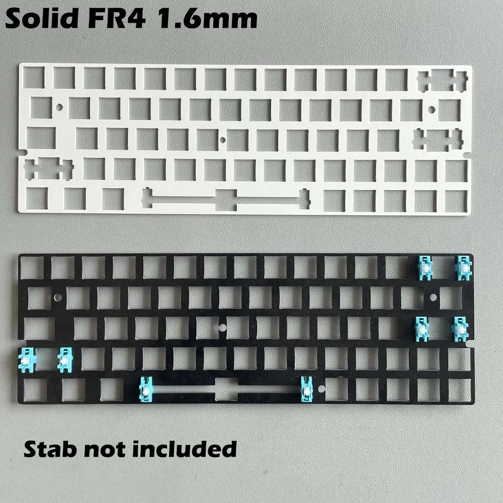 Customized Mechanical Keyboard GH60 61 64 Layout Solid White/Black FR4 Plate PCB-Mouted or Plate-mounted Plate