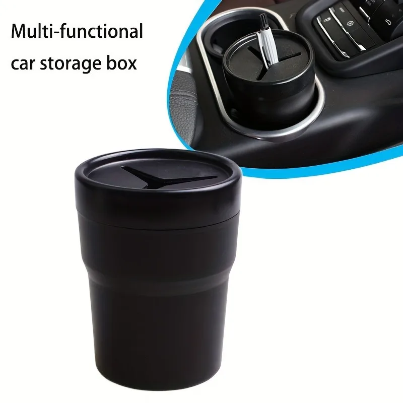 Creative Car Cup Holder Coin Storage Box - Durable PVC, Multi-Functional Vehicle Interior Accessory, Cute Car Accessories