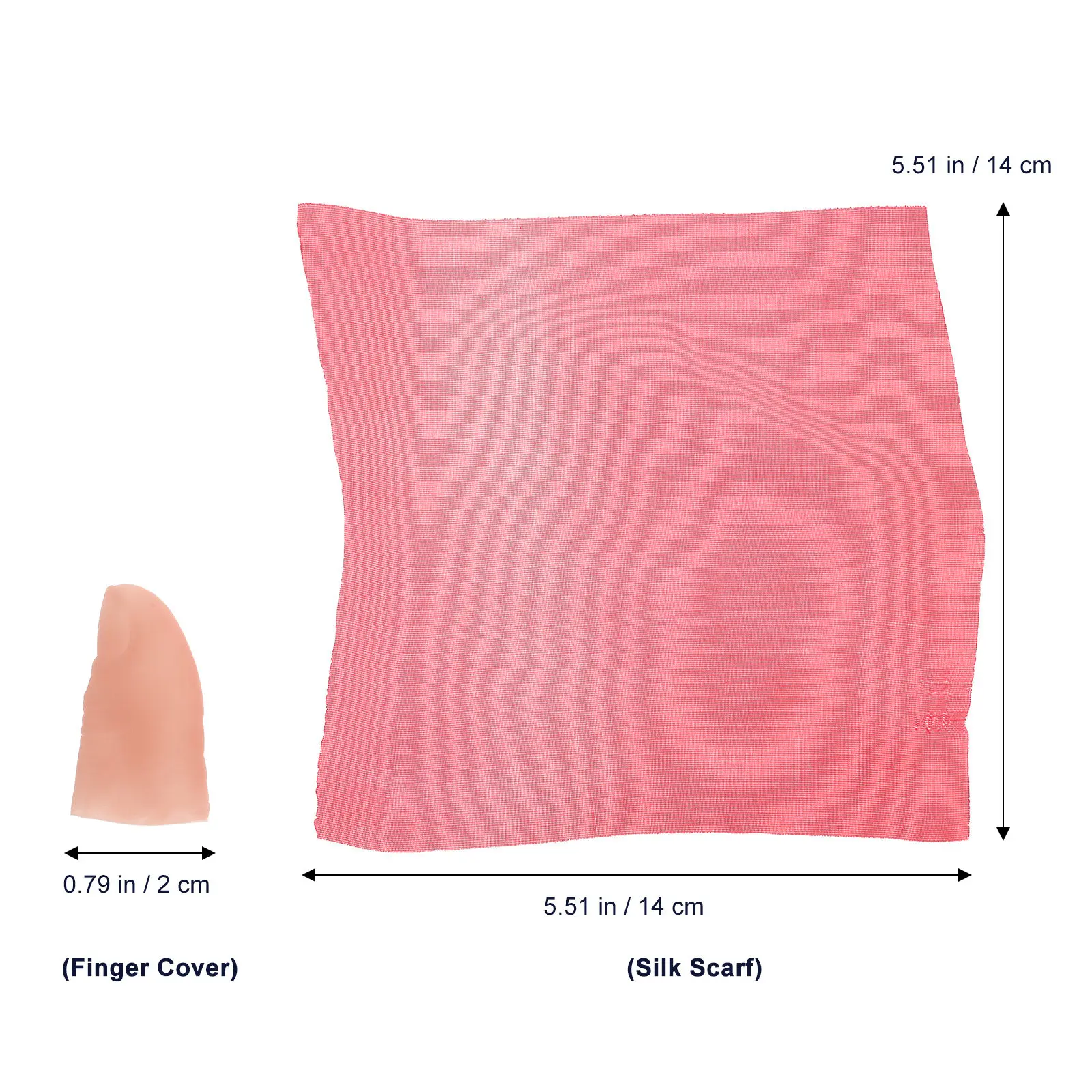 1Set Trick Props Fake Thumb Tips Stage Show Disappearing Vanishing Silk Scarf Fake Fingernails Realistic Wrinkle
