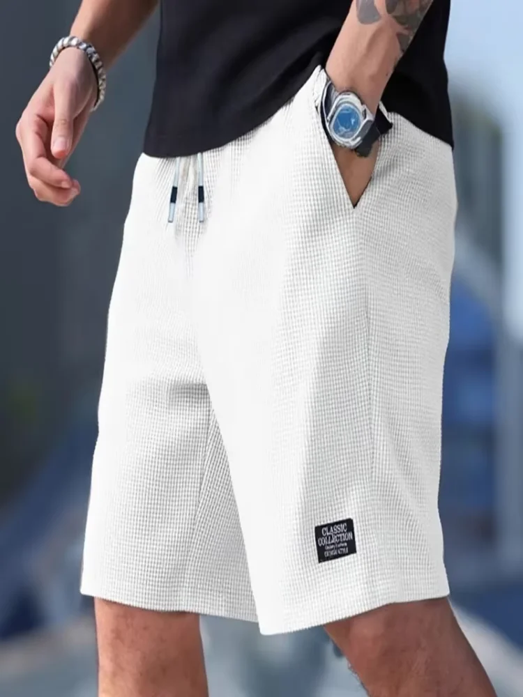 Herrenshorts, Herren-Freizeithosen, Herren-Strandshorts, Herren-Sportshorts, neuer modischer strukturierter Stoff, atmungsaktive Hosen, Su