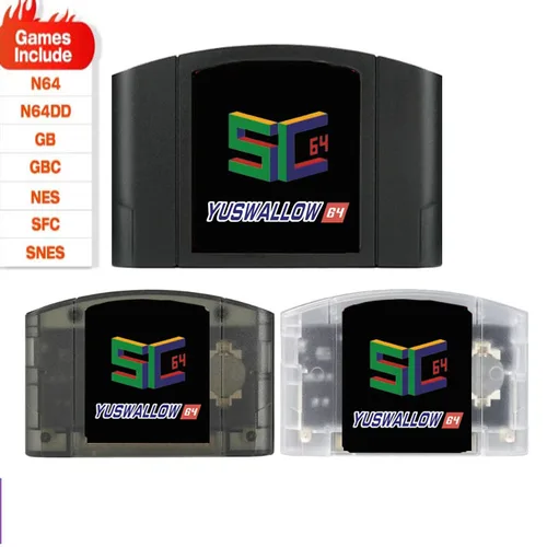 Yuswallow SC64Summer N64 SC64 Open Source N64DD Flash TF/SD carrito SC64 GBC SNES 64DD 5000-en1 accesorios de consola de videojuegos Retro