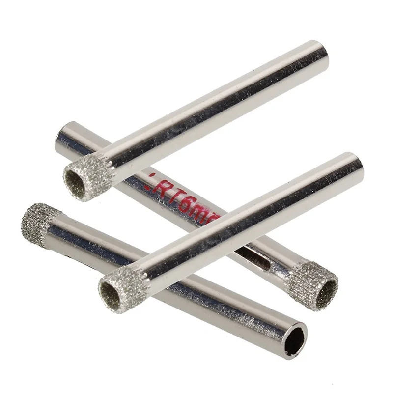 AB45 6 Mm Diameter Silver Diamond Coated Drills Tiles  Glass Hole Saws (Pack Of 50) view 2