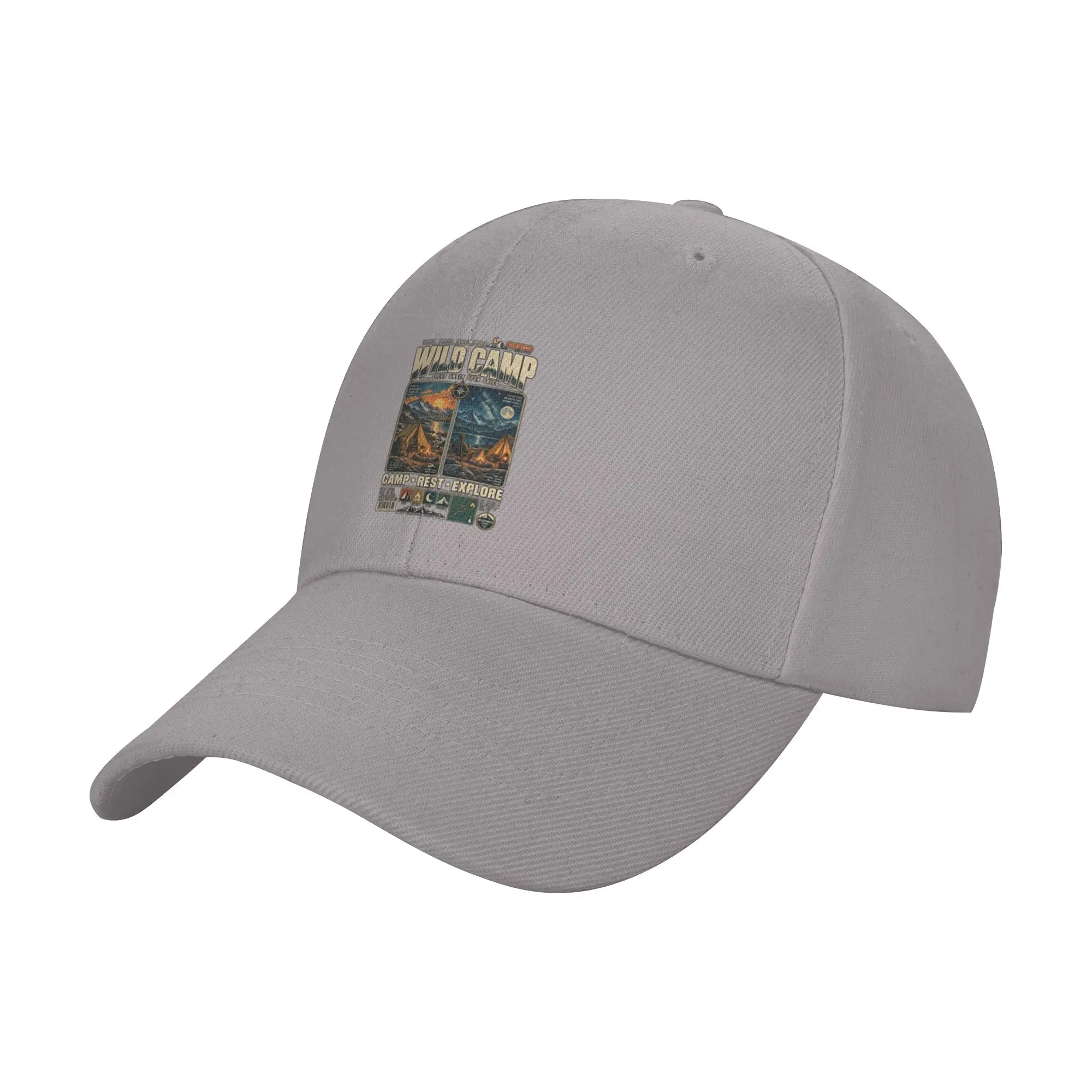Hot Sale WILD CAMP   SLEEP UNDER OPEN SKIES Baseball Cap  Comfortable Sun Visor Hat  School Life Sun Visor Hat