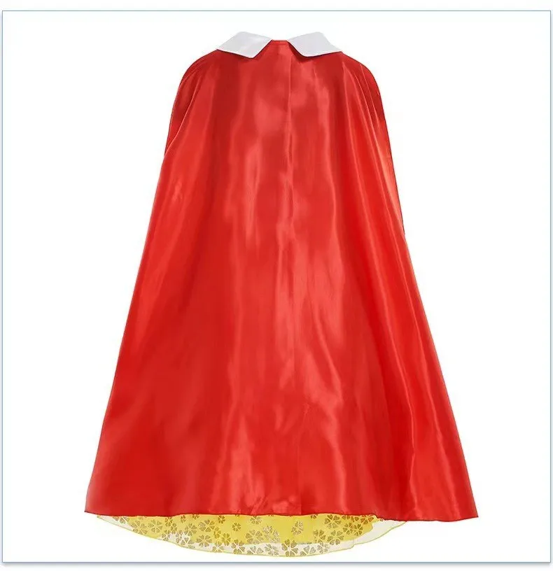 Disney Snow White Dress for Girl Snow White Princess Dress Cosplay Party Vestidos Ball Gown Girl Add Shine Colored LED Lights