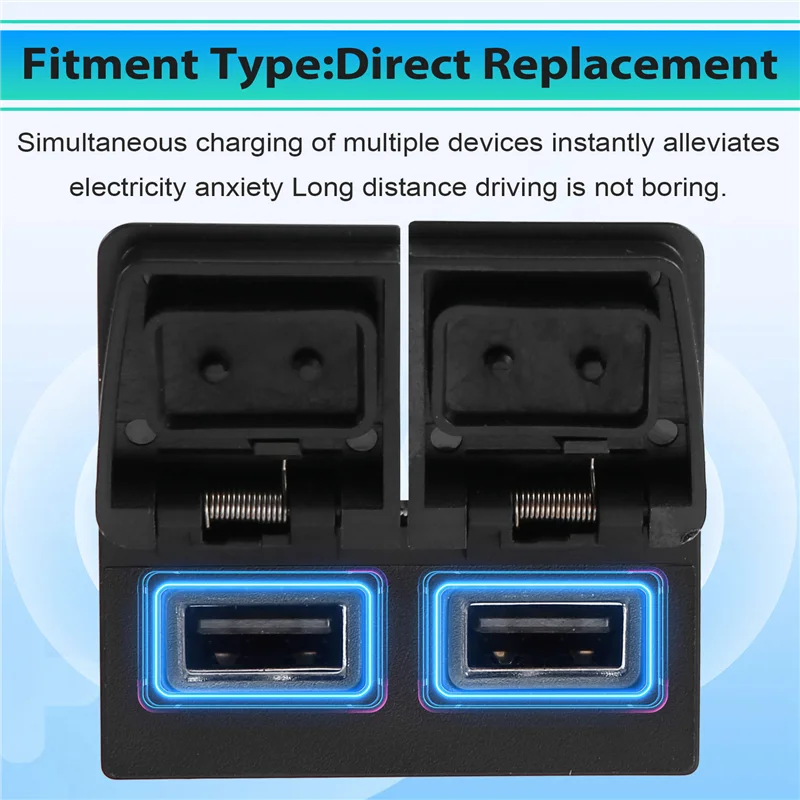 

A30P-45W Double USB Charger For Toyota Senagria Lexus QC3.0 Fast Charge 85532-0R140 USB Charger Quick USB+USB