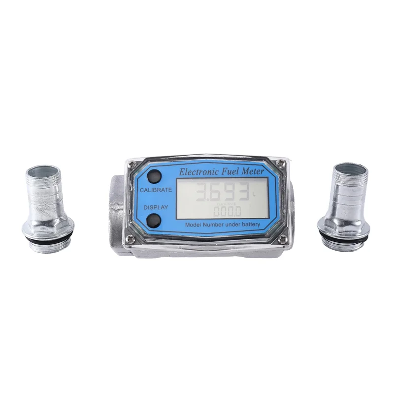 AT02-Electronic Digital Flow Meter Electronic Digital Display Measuring High Accuracy Aluminum Alloy Multipurpose