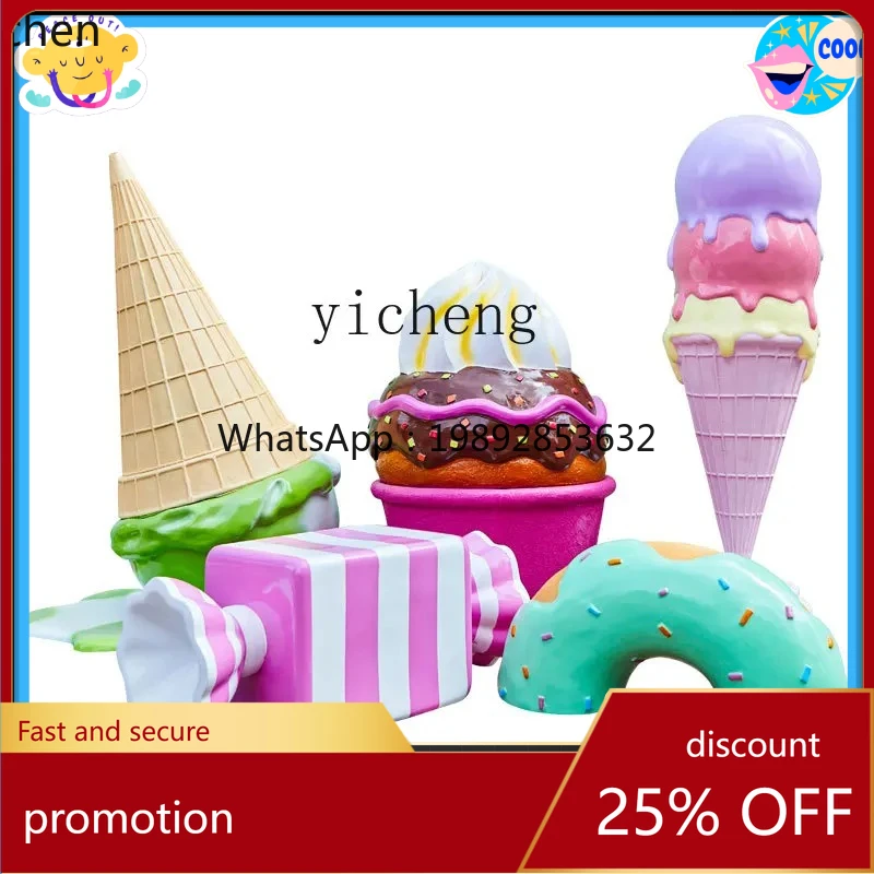 YFY   simulation dessert ornament ice cream ice cream donut model fiberglass sculpture beautiful Chen decoration