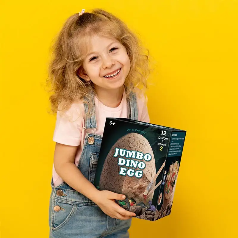 New Giant Dinosaur Egg Archaeological Dig Eonal Toy for Boys over 8 Years Old Clay Material Brain-ing Fun