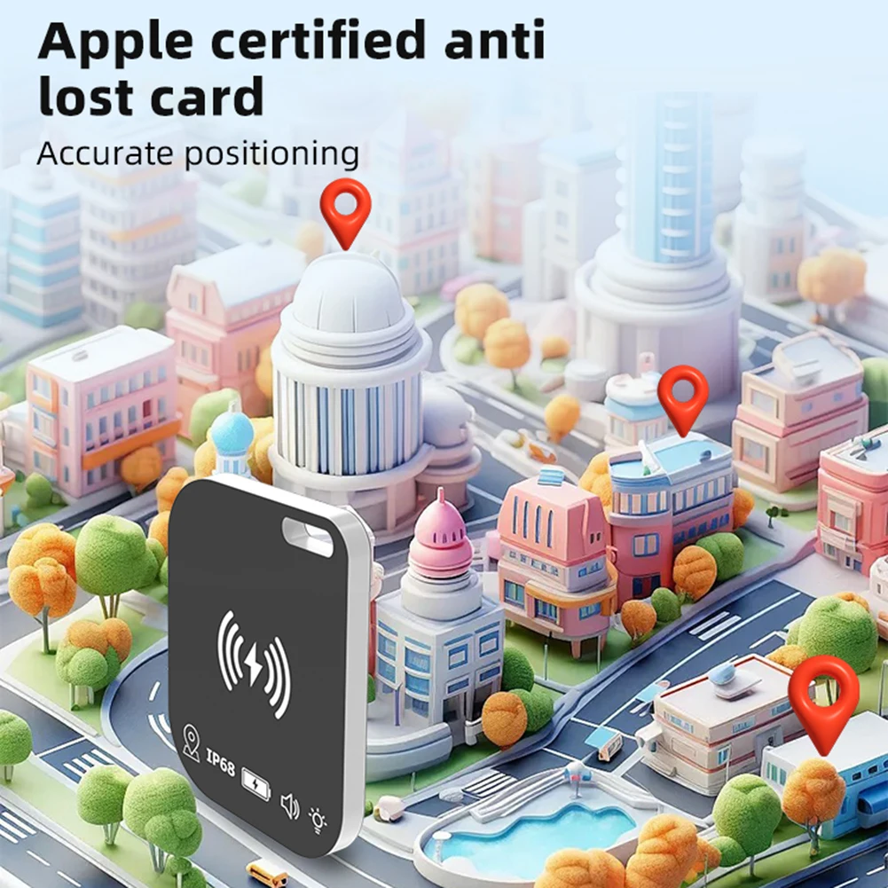 

Wireless Charging Ultra Slim Tracking Card Works for Phone Find My Item Card Finder Ultra Thin Tracker Keys Suitcase Bag Locator